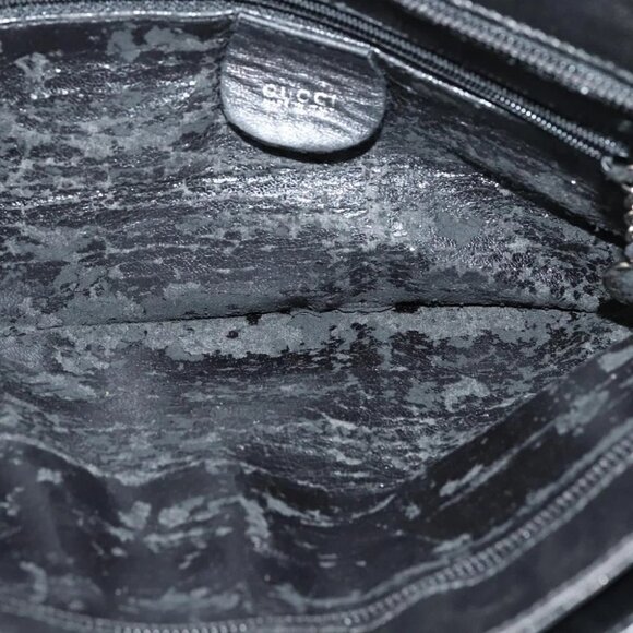 GUCCI Hand Bag Leather Black Auth fm4522 - Picture 3 of 16